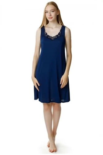 86385 Aurora koszula nocna damska Mewa granatowy