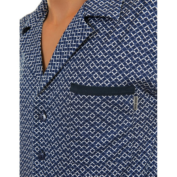 2281/01 Rozpinana Piżama Męska Sesto Senso - granatowy