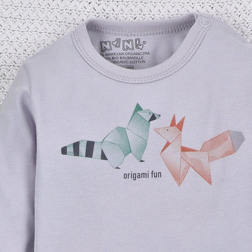 ABN-5384 Fun Origami Body z bawełny organicznej Nini szary