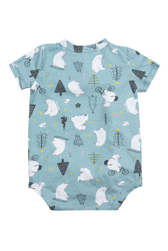 5378 Body z krótkim rękawem rozpinane Doctor Nap - ice blue