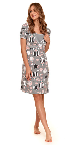 9393 Koszula ciążowa i do karmienia Doctor Nap - grey balloon