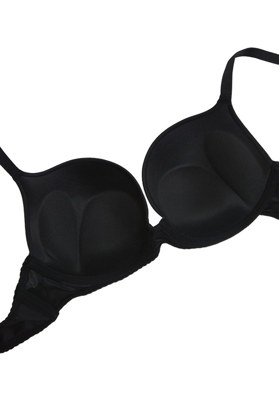 19010 Lorita Biustonosz super push up Mediolano czarny