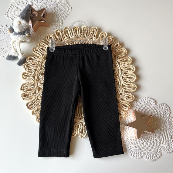 Mamatti Legginsy SL02 Merry Christmas – Czarne, Bawełniane, Dziewczęce