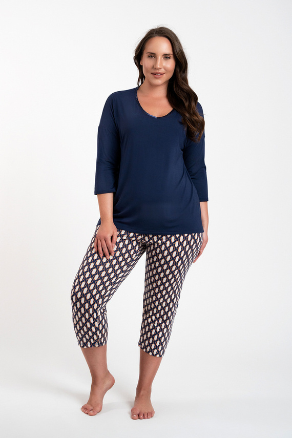 Milda Piżama Damska 3/4 rękaw, 3/4 spodnie Italian Fashion