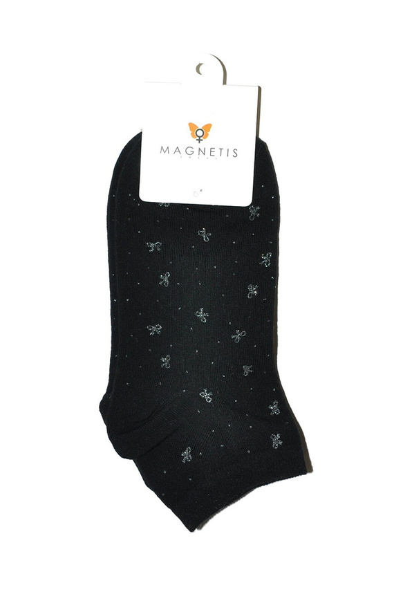 Zakostki Damskie Kokardki  Magnetis -5 czarny