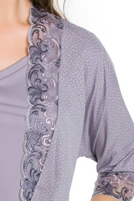 05090 Stella Szlafrok damski Mediolano - szary