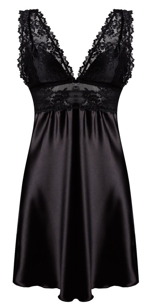 Cleo Koszulka satynowa damska DKaren czarna