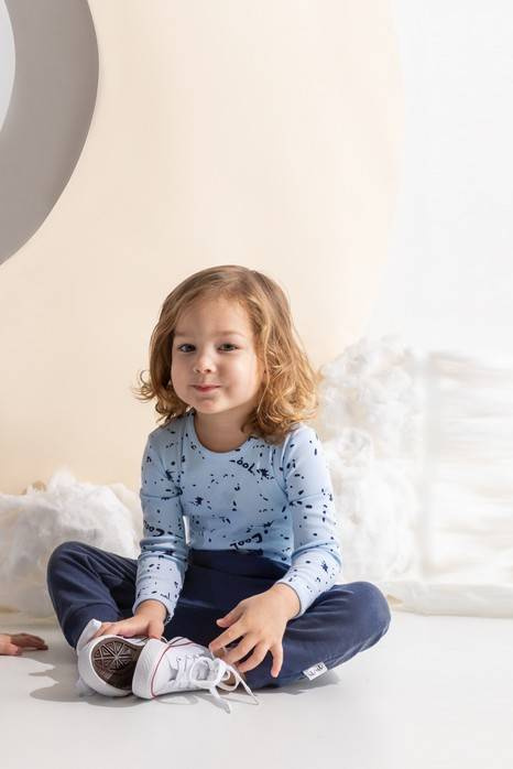 185101 Maks Body z długim rękawem Nicol - niebieski