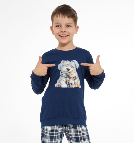 Piżama chłopięca Cornette Home Friends 593/185, 966/185 – bawełniana