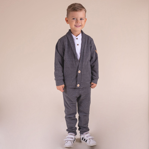 169558 Spodnie dresowe "Mix" Nicol - grafitowy