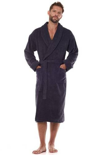 2450 Szlafrok Męski Frotte L&L - antracyt