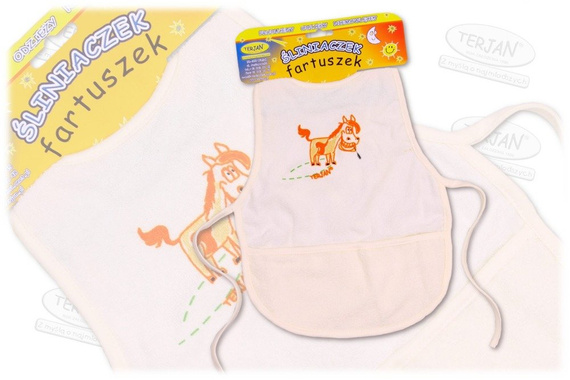 Śliniak fartuszek TERJAN różowy