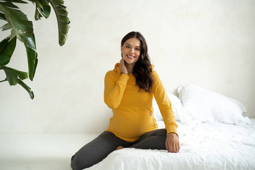 Milk Please bluza do karmienia Milk&Love z kapturem banana