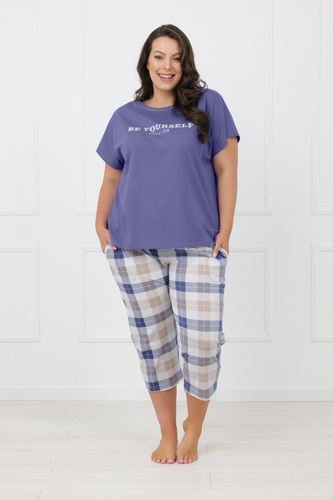 Piżama damska Rima Italian Fashion bawełna 100% krótki rękaw 3/4-jeans