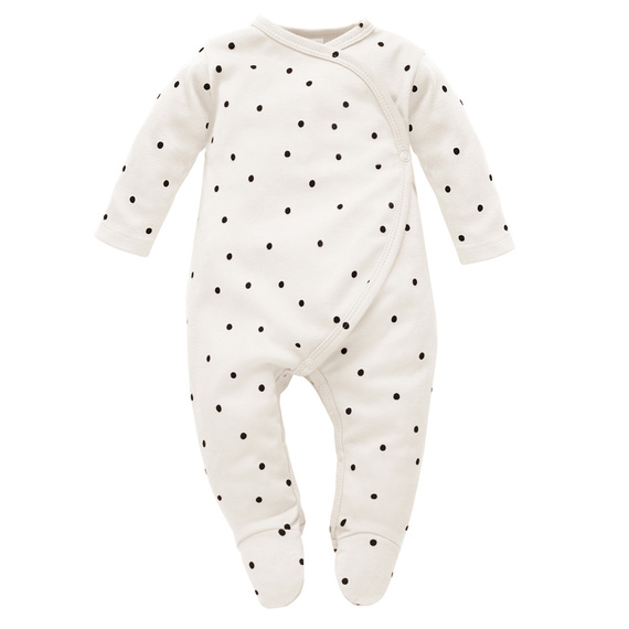 Tres Bien Pajac kopertowy Pinokio - ecru groszki