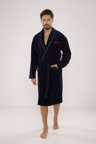 666 Ronaldo szlafrok męski De Lafense - granat