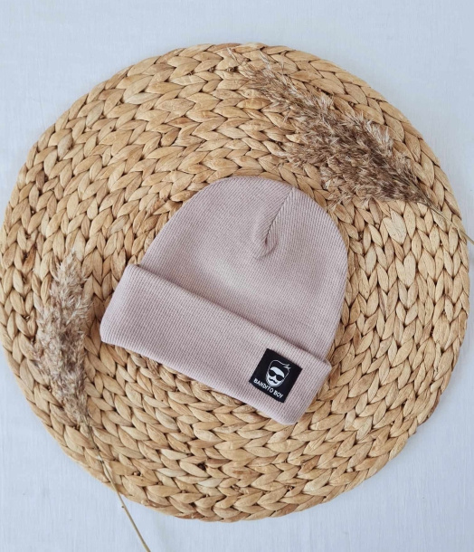 2415P Bandito boy Czapka prążek podwójna Marija - zgaszony fiolet