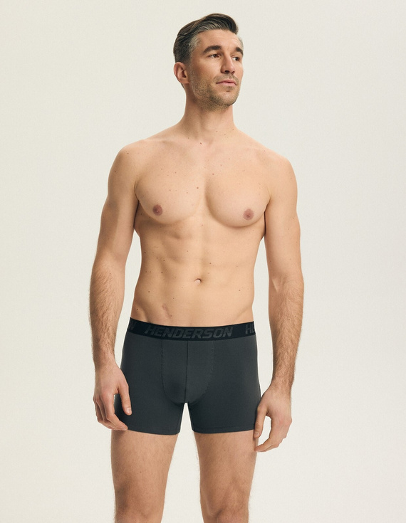 Bench Henderson 44540 czarny-grafit– bokserki męskie 3-pak 93% bawełna