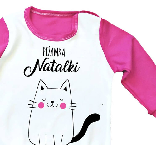 Kotek Piżamka dziecięca z imieniem Moocha