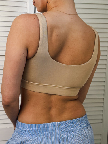 Mombri Klasyk Milk&Love nieprzemakalny biustonosz do karmienia beżowy