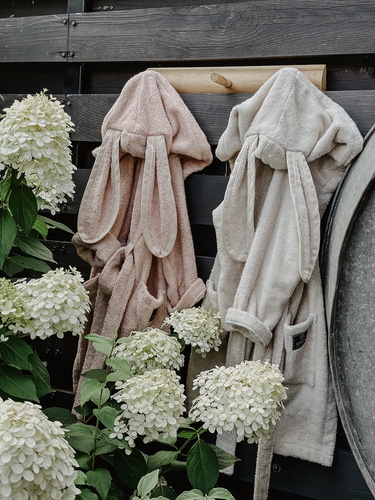 Linen Bambusowy szlafrok dziecięcy Makaszka