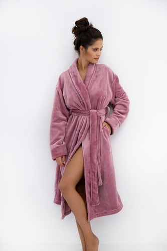 Chana Szlafrok damski Sensis wrzosowy– elegancki i wygodny, miękki materiał