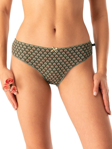 Figi damskie LPR 737  Key  zielony  – bawełna, 2-pak w pudełku, wygodne i klasyczne