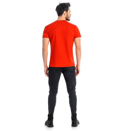 1503 Dany V T-Shirt Męski Bawełniany- czerwony