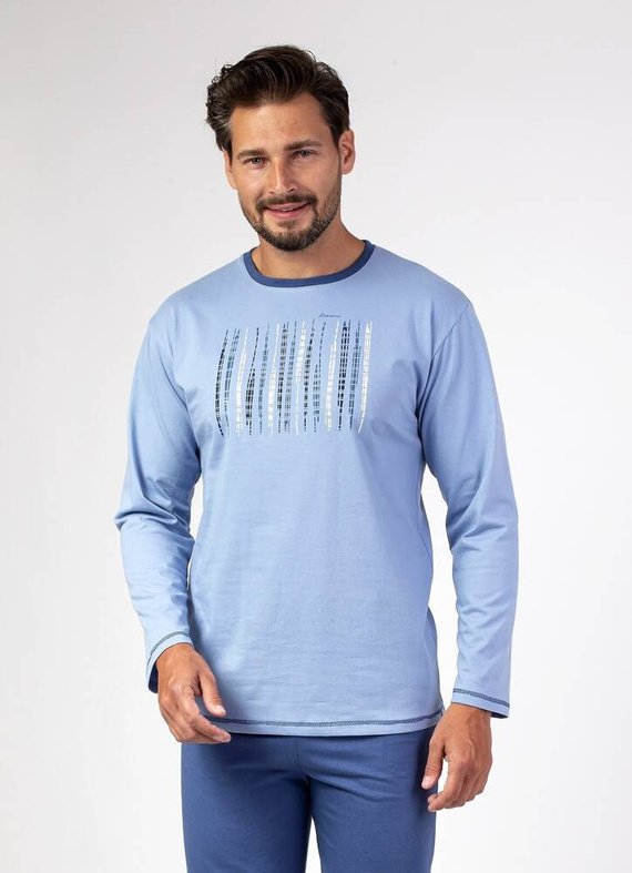 472 Piżama męska Regina -niebieski