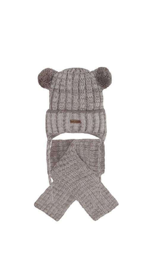 46-411 Komplet czapka + szalik AJS mix-kolor