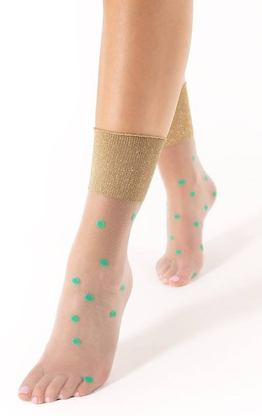 G 1146 Brodway Skarpetki 20 den Fiore zielony złoty