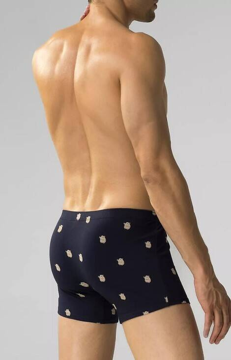 2MHH-001 Bokserki męskie Atlantic - granatowo- szmaragdowe