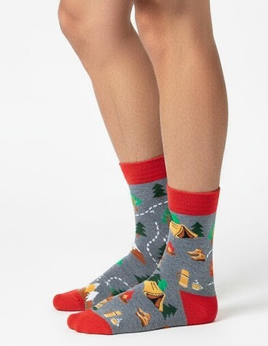 0125.053 Trekking – męskie skarpety Milena z kolorowym wzorem, Melanż