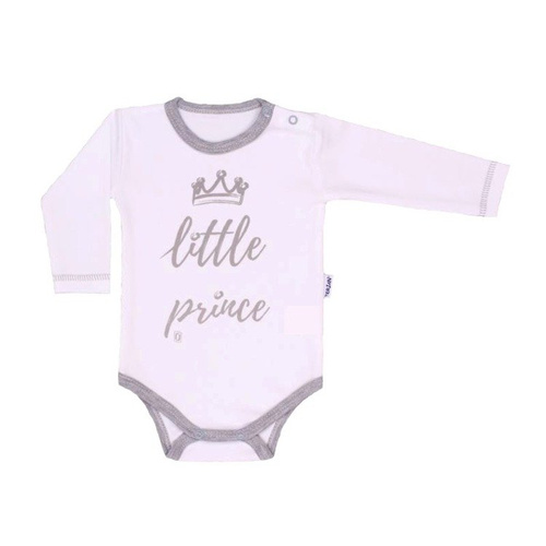 Body z długim rękawem "LITTLE PRINCE" Terjan białe
