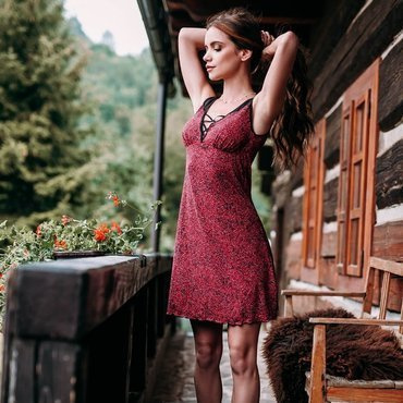 Maily Koszula damska First Lady  Eldar - czerwono-czarna