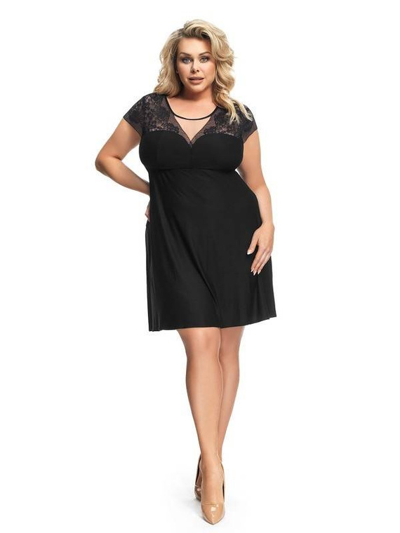 K 669 Nisa Koszula damska Gorsenia -czarny