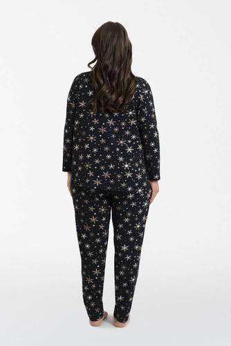 Laponia Piżama Damska długi rękaw, długie spodnie Italian Fashion - druk