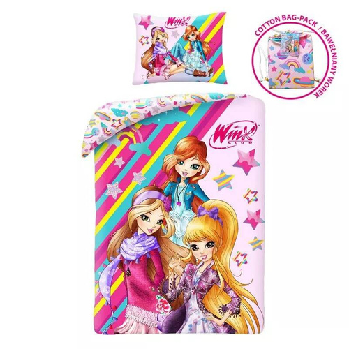 Winx czarodzeijki Pościel bawełniana + worek bawełniany Halantex