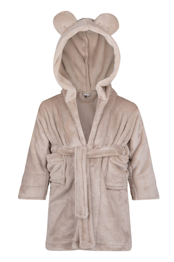 Szlafrok dziecięcy z uszami Teddy ByShelly -beżowy