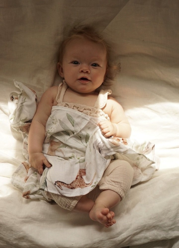 Chusteczki 100% Bamboo Muślin Sawanna Makaszka