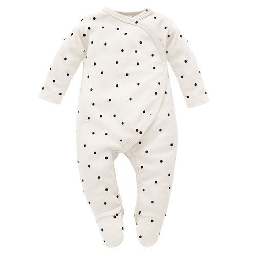 Tres Bien Pajac kopertowy Pinokio - ecru groszki