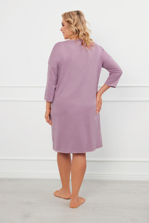 Ibena koszula nocna, rękaw 3/4 Italian Fashion - wrzosowy 