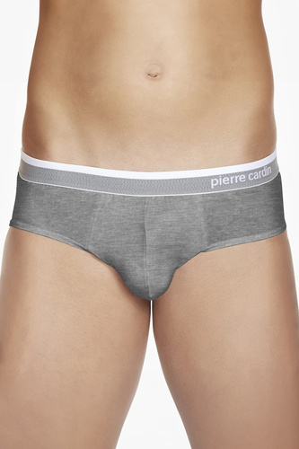 PCU 402 Pierre Cardin szary – męskie slipy bawełniane klasyczne, wygodne na co dzień