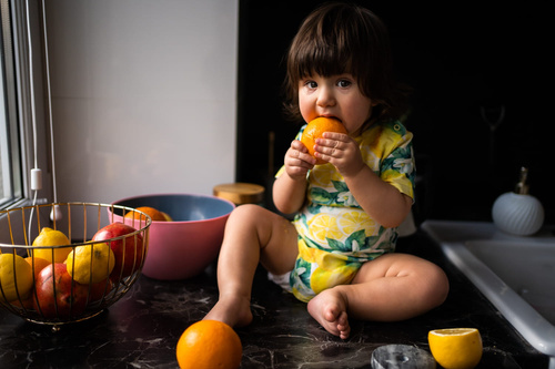 Body niemowlęce Milk & Love cytryny bawełniane krótki rękaw
