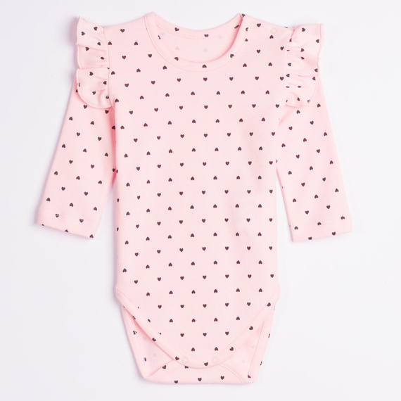 Body Niemowlęce Nicol Tosia 225097 100% Bawełna różowe Falbanki
