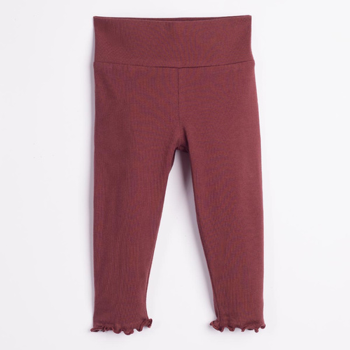 226203 Nicol HANIA Legginsy niemowlęce bawełniane ciemnobrązowe