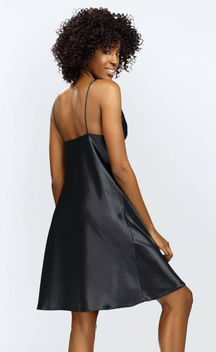 Neema Halka satynowa koszulka damska DKaren - czarny