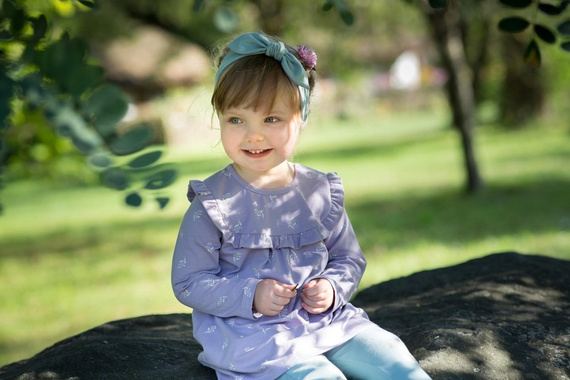  "My Garden" Tunika z marszczeniem PINOKIO - fiolet druk 