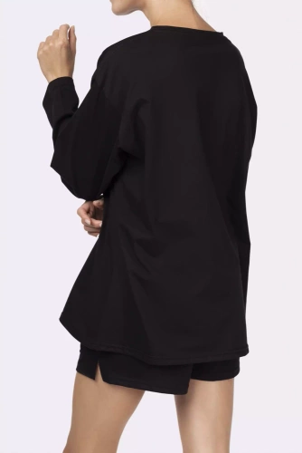 Joy longsleeve Piżama damska Mona black