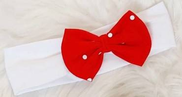 Myszki opaska z kokardką Bambarillo biały